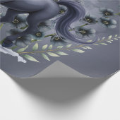 フローラの輝きの様式化ユニコーン。 ラッピングペーパー (角)