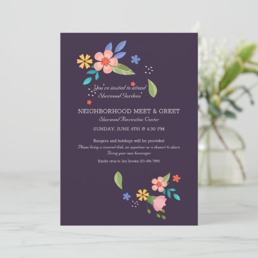 フローラの近所での出会いと挨拶 招待状 (スタンド正面)