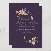 フローラの近所での出会いと挨拶 招待状 (正面/裏面)