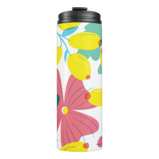 フローラの透過性要素を含むシームレスなパターン。 タンブラー