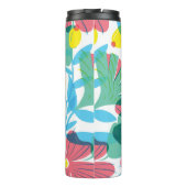 フローラの透過性要素を含むシームレスなパターン。 タンブラー (裏面)