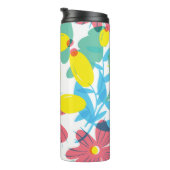 フローラの透過性要素を含むシームレスなパターン。 タンブラー (回転右)