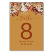 フローラの金ゴールド秋テーブル番号 テーブルナンバー (裏面)