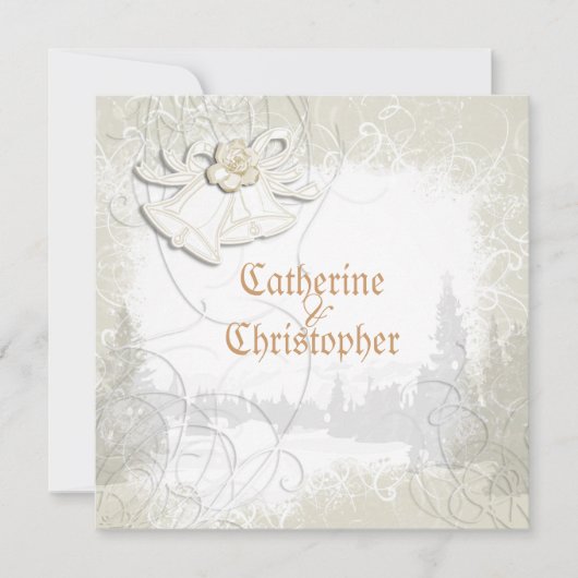 フローラの鐘結婚の音 招待状 (正面)