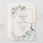 フローラの青いクジャクドリ 招待状 (正面)