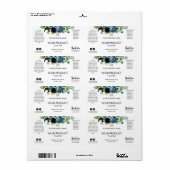 フローラの青い製品ラベル ラベル (フルシート)