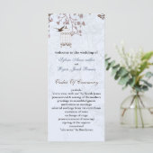 フローラの青い鳥のケージ、愛の鳥の結婚式プログラム プログラム (スタンド正面)