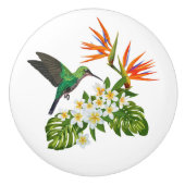 フローラの鳥とハミング鳥 セラミックノブ (正面)