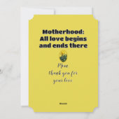 フローラの黄色い虹彩 | マザーズデイ引用文 シーズンカード (裏面)