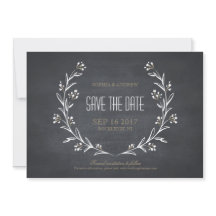 フローラの黒板の素朴な結婚式は日付を保存
