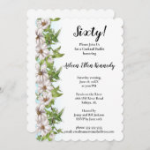 フローラの60歳エレガントの誕生日パーティーだ 招待状 (正面/裏面)