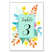 フローラのSpritzテーブル番号カー結婚ド テーブルナンバー (裏面)