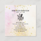 *~*フローラはさみグラデーション花Pastel AP6 スクエア名刺 (裏面)