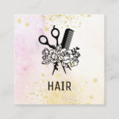 *～*フローラはさみグラデーション花Pastel AP6 スクエア名刺 (正面)