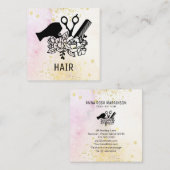 *～*フローラはさみ止めフラワーグリッター乾燥機AP6 スクエア名刺 (正面/裏面)