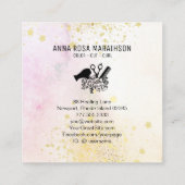 *～*フローラはさみ止めフラワーグリッター乾燥機AP6 スクエア名刺 (裏面)