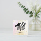 *～*フローラはさみ止めフラワーグリッター乾燥機AP6 スクエア名刺 (スタンド正面)