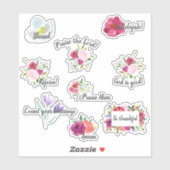 フローラはっきりしたはキリスト教ジャーナリングのシールを賞賛する シール (シート)