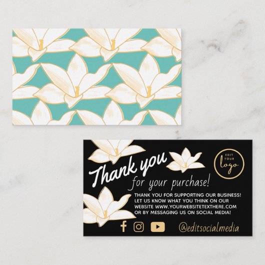 フローラはっきりしたはBusiness Enclosure Cardに感謝 エンクロージャーカード (正面/裏面)