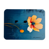 フローラはっきりしたアートと抽象芸術の花 マグネット (横)