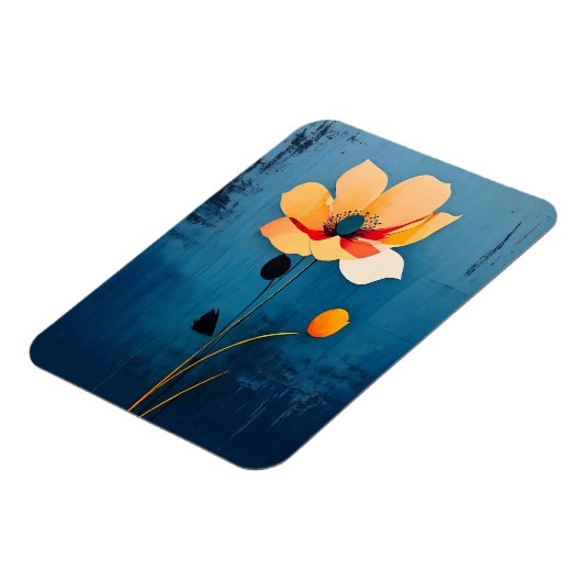 フローラはっきりしたアートと抽象芸術の花 マグネット (左側)