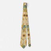 フローラはっきりしたイエローサニーサンフラワーガーデン ネクタイ (正面)