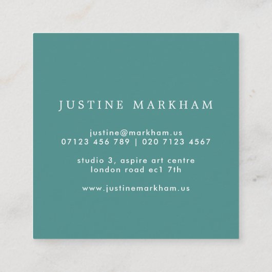 フローラはっきりしたスクエア名刺 スクエア名刺 (裏面)