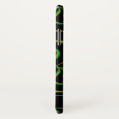 フローラはっきりしたダマスクスンフラワーボホブラックフォークアート Case-Mate iPhoneケース (裏面/右)