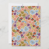 フローラはっきりしたトーストの花嫁カクテルアワーシャワー 招待状 (裏面)