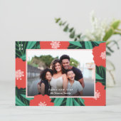 フローラはっきりしたフレーム新年フォトホリデーカード シーズンカード (スタンド正面)