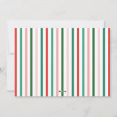 フローラはっきりしたフレーム新年フォトホリデーカード シーズンカード (裏面)