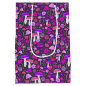 フローラはっきりしたマッシュルームピンク、紫、黒 ミディアムペーパーバッグ (裏面)