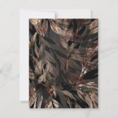 フローラはっきりした植物結婚式の日付を保存 招待状 (裏面)