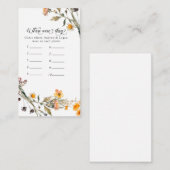 フローラはどこだ？ブライダルシャワーゲーム エンクロージャーカード (正面/裏面)