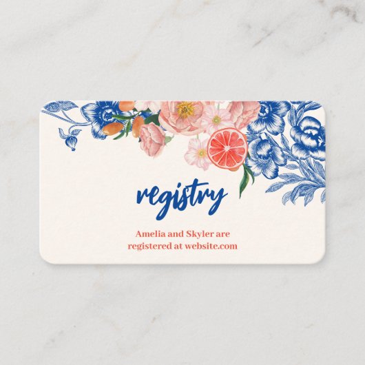 フローラはアモアブライダルシャワー名簿 エンクロージャーカード (正面)