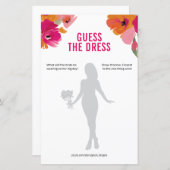 フローラはドレスのブライダルシャワーゲーム (正面/裏面)