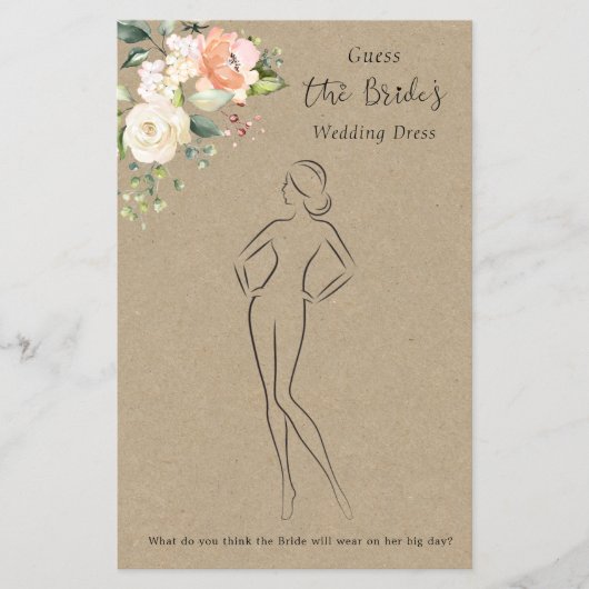 フローラはドレスのブライダルシャワーゲーム チラシ (正面)