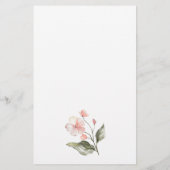 フローラはドレスのブライダルシャワーゲーム 便箋 (裏面)