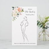 フローラはドレスのブライダルシャワーゲーム 便箋 (スタンド正面)