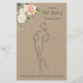 フローラはドレスのブライダルシャワーゲーム 便箋 (正面)