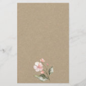 フローラはドレスのブライダルシャワーゲーム 便箋 (裏面)