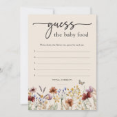 フローラはベビーのフードカードを推測 招待状 (正面)