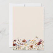 フローラはベビーのフードカードを推測 招待状 (裏面)