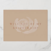 フローラは俺の花嫁の金箔カードか 箔招待状 (正面)