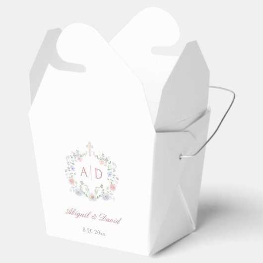 フローラは宗教的結婚なモノグラムを取り出す フェイバーボックス (オープン)