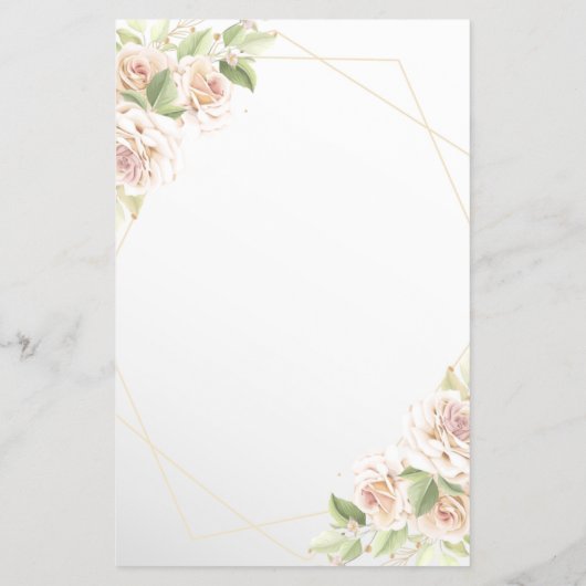 フローラは彼らのブライダルシャワーゲームカード チラシ (裏面)