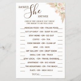 フローラは彼女がゲームのカードをシャワーする チラシ