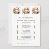 フローラは彼女がブライダルシャワーゲームカードを言った 招待状 (正面)