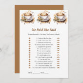 フローラは彼女がブライダルシャワーゲームカードを言った 招待状 (正面/裏面)