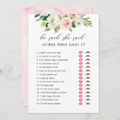 フローラは彼女がブライダルシャワーゲームカードを言った 招待状 (正面/裏面)